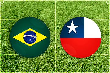 Image showing Brasil vs Chile football match