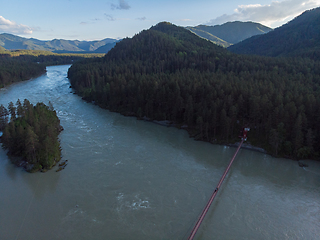 Image showing Aerial view of Katun river