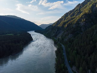 Image showing Aerial view of Katun river