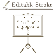 Image showing American Football Game Plan Stand Icon