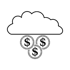 Image showing Coins Falling From Cloud Icon