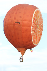 Image showing Orange shaped hot air balloon