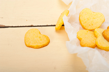 Image showing heart shaped shortbread valentine cookies