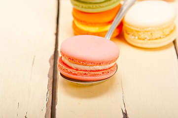 Image showing colorful french macaroons