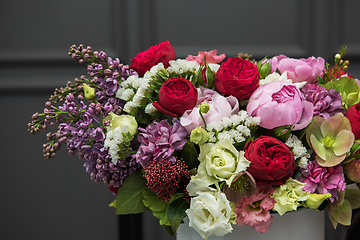 Image showing Bouquet of different beauty flowers