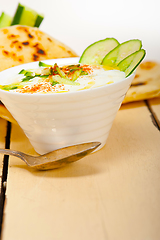 Image showing Arab middle east goat yogurt and cucumber salad