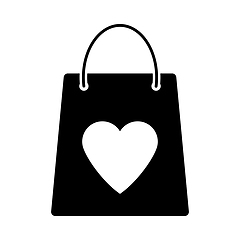 Image showing Shopping Bag With Heart Icon