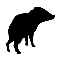 Image showing Collared Peccary Silhouette