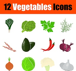 Image showing Vegetables Icon Set