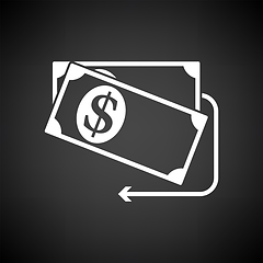 Image showing Cash Back Dollar Banknotes Icon