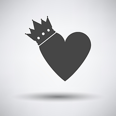 Image showing Valentine Heart Crown Icon