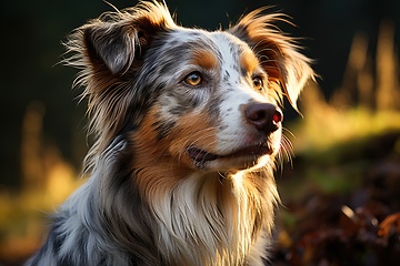 Image showing Dog Australian Shepherd portrait