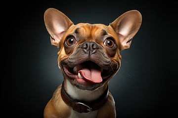 Image showing Funny portrait of dog French Bulldog