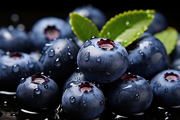 Image showing Fresh blueberries berries