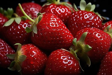 Image showing Fresh red strawberries