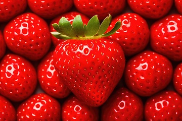 Image showing Fresh strawberry background