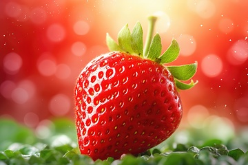 Image showing Perfect red strawberry