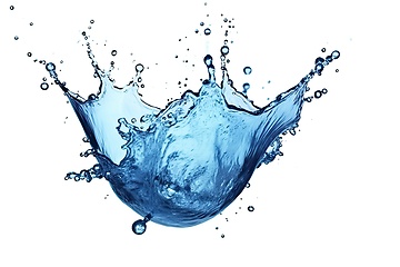 Image showing Water splash on white