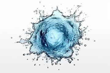 Image showing Water splash on white