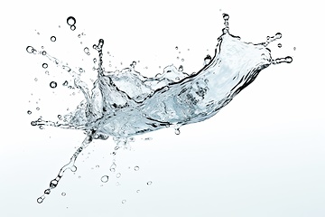 Image showing Water splash on white