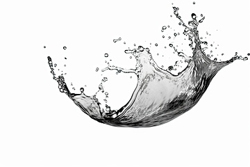 Image showing Water splash on white