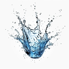 Image showing Water splash on white