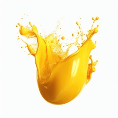 Image showing Juicy orange splash on white