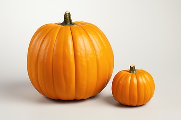 Image showing Big and small pumpkins