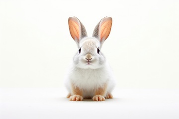 Image showing White rabbit on white