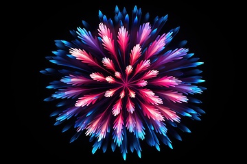 Image showing Abstract neon lights fireworks