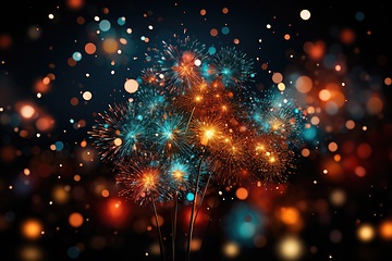 Image showing Sparklers on blurred background