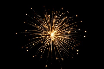 Image showing Illustration of fireworks on black