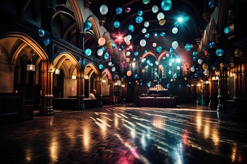 Image showing Decorated place for a night party