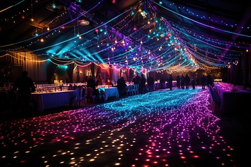 Image showing Decorated place for a night party