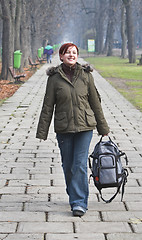 Image showing Walking in an autumn park