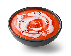 Image showing bowl of vegetable cream soup