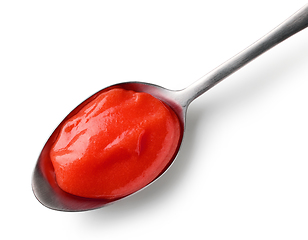 Image showing spoon of vegetable puree