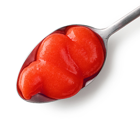 Image showing tomato puree in a spoon