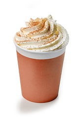 Image showing latte coffee drink in take away cup