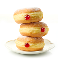 Image showing freshly baked jelly donuts