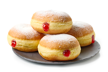 Image showing freshly baked jelly donuts