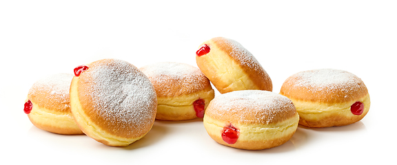 Image showing freshly baked jelly donuts