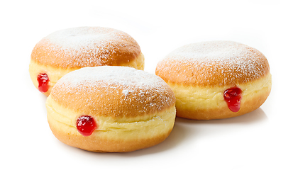 Image showing freshly baked jelly donuts