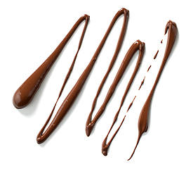 Image showing melted chocolate on white background