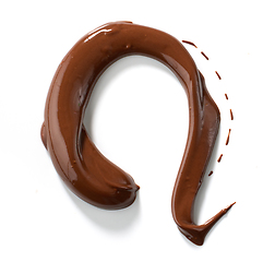 Image showing melted chocolate on white background