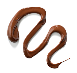 Image showing melted chocolate on white background