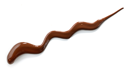 Image showing melted chocolate on white background