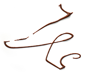 Image showing melted chocolate on white background