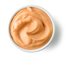 Image showing orange color dip sauce