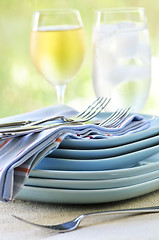 Image showing Plates and cutlery